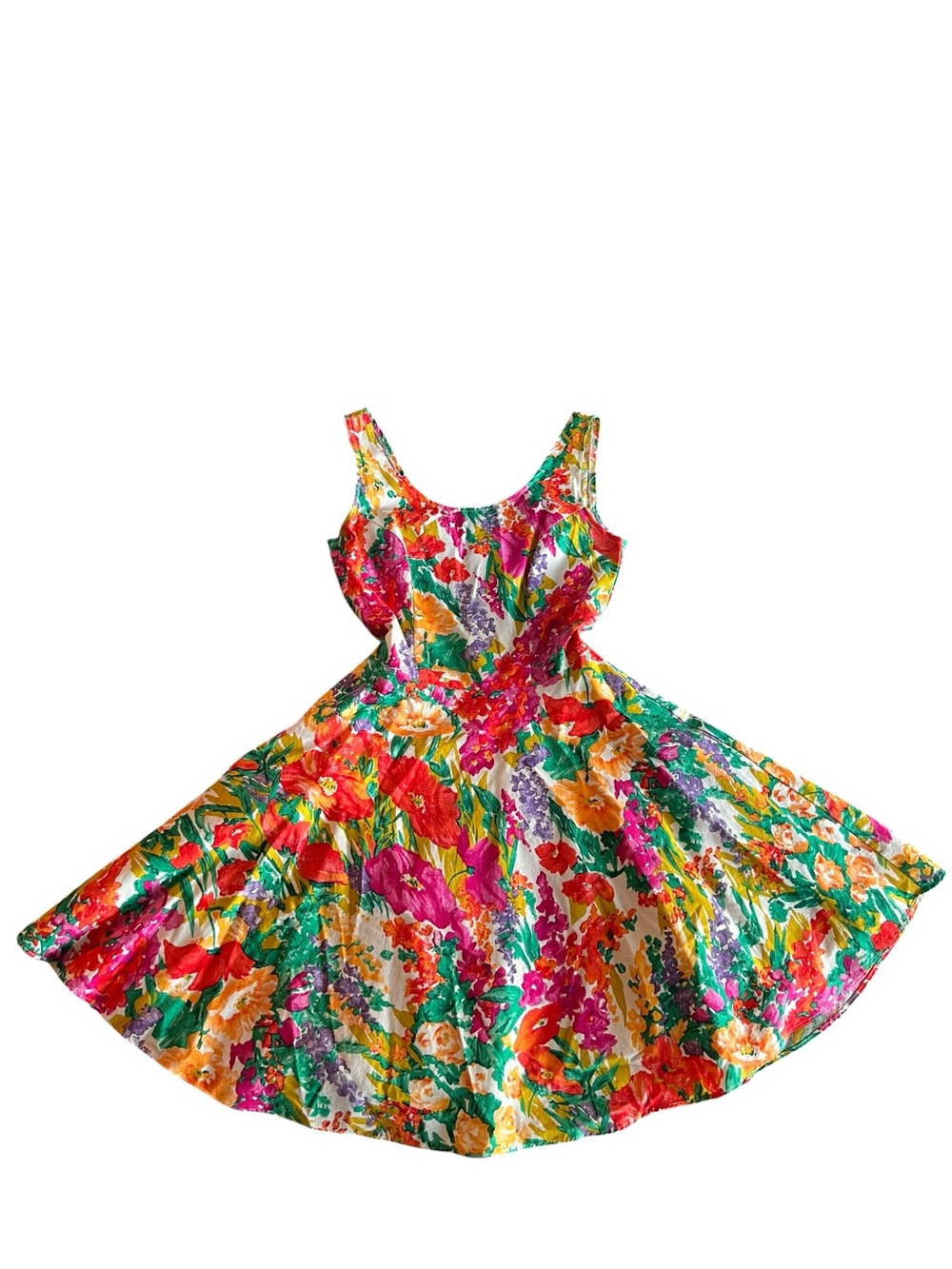 VTG Steppin’ Out Size 5 Garden Party Fit & Flare Mini Dress Full Skirt Coquette